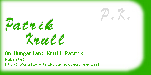 patrik krull business card